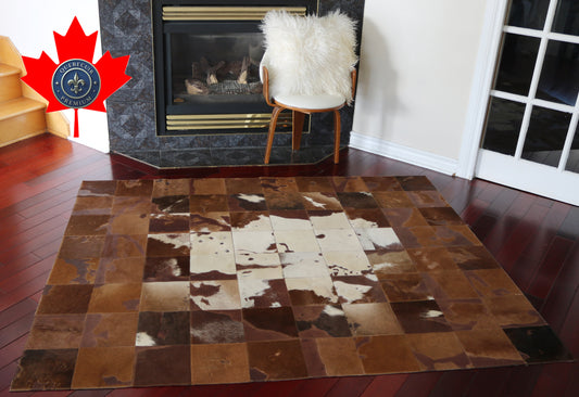 99463 Cowhide rug Patchwork Collection Quebecuir Premium