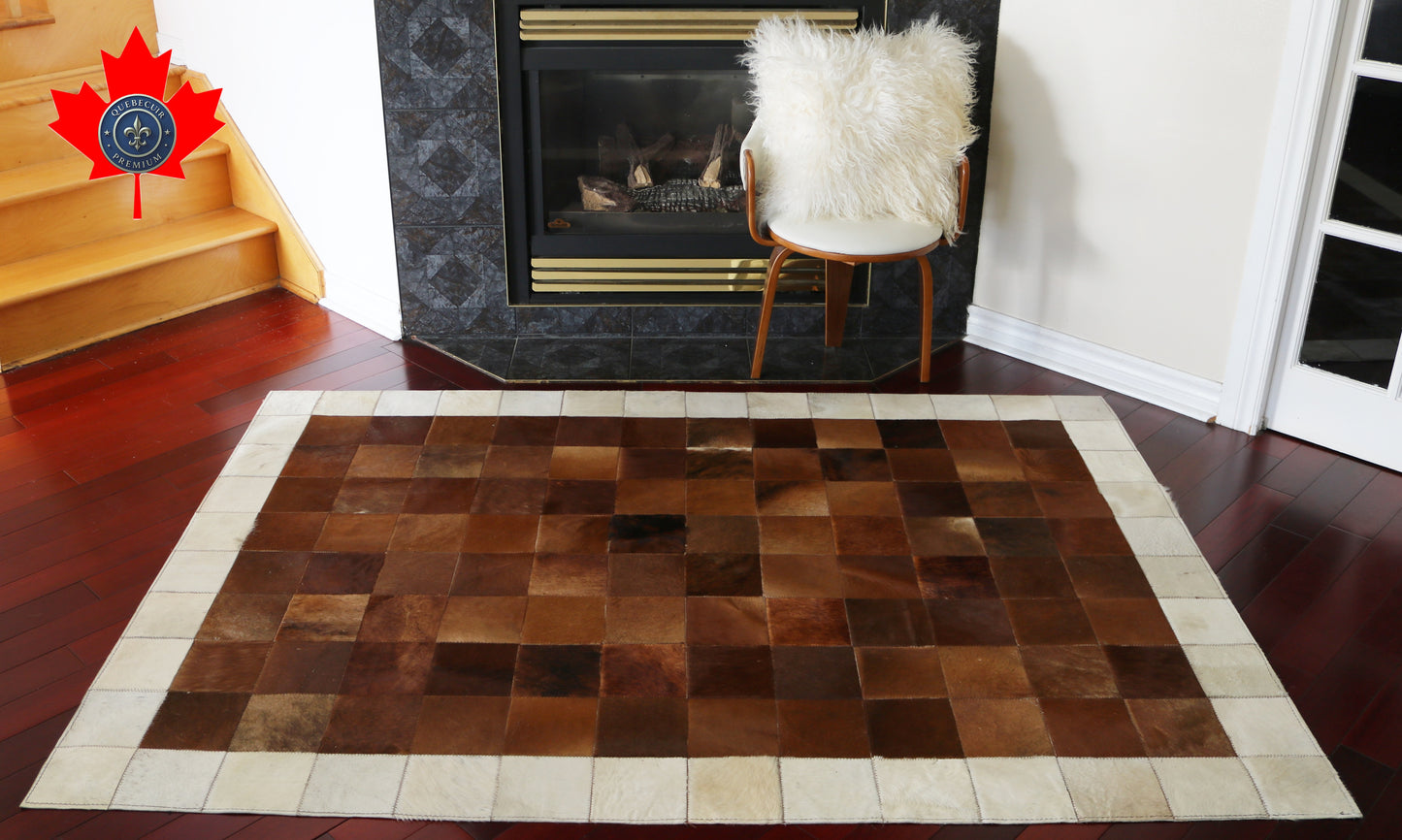 99464 Cowhide rug Patchwork Collection Quebecuir Premium