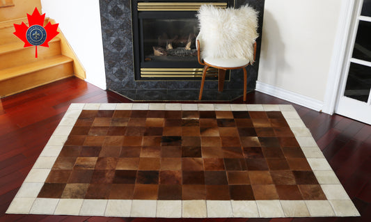 99464 Cowhide rug Patchwork Collection Quebecuir Premium