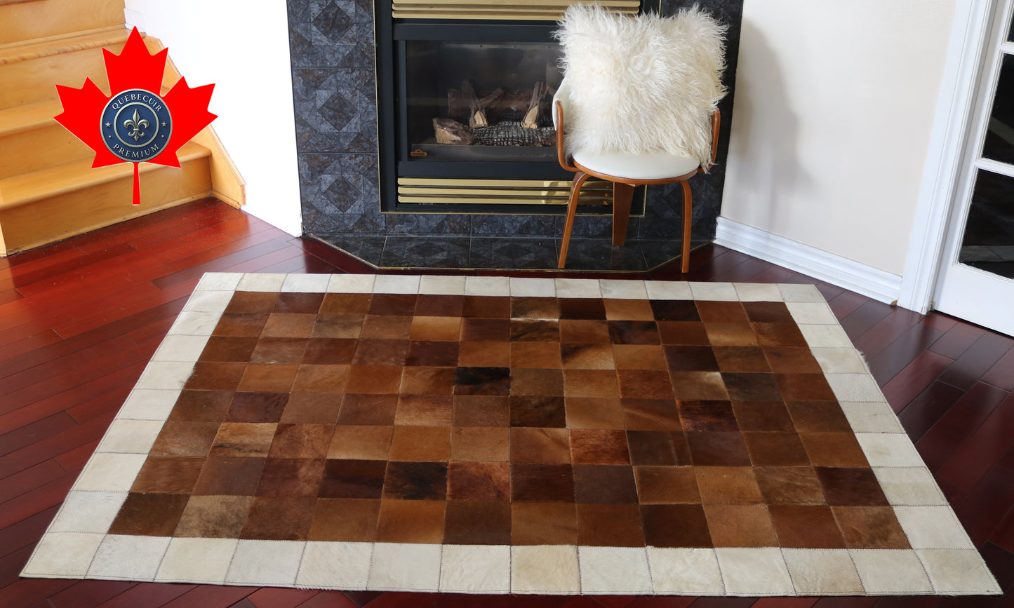 99464 Cowhide rug Patchwork Collection Quebecuir Premium