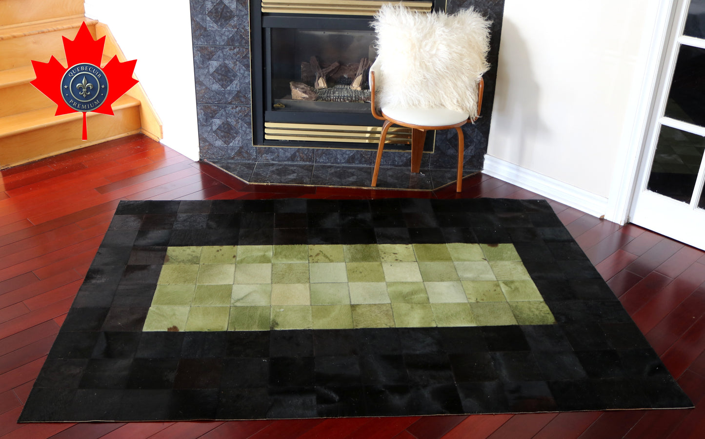 99466 Cowhide rug Patchwork Collection Quebecuir Premium