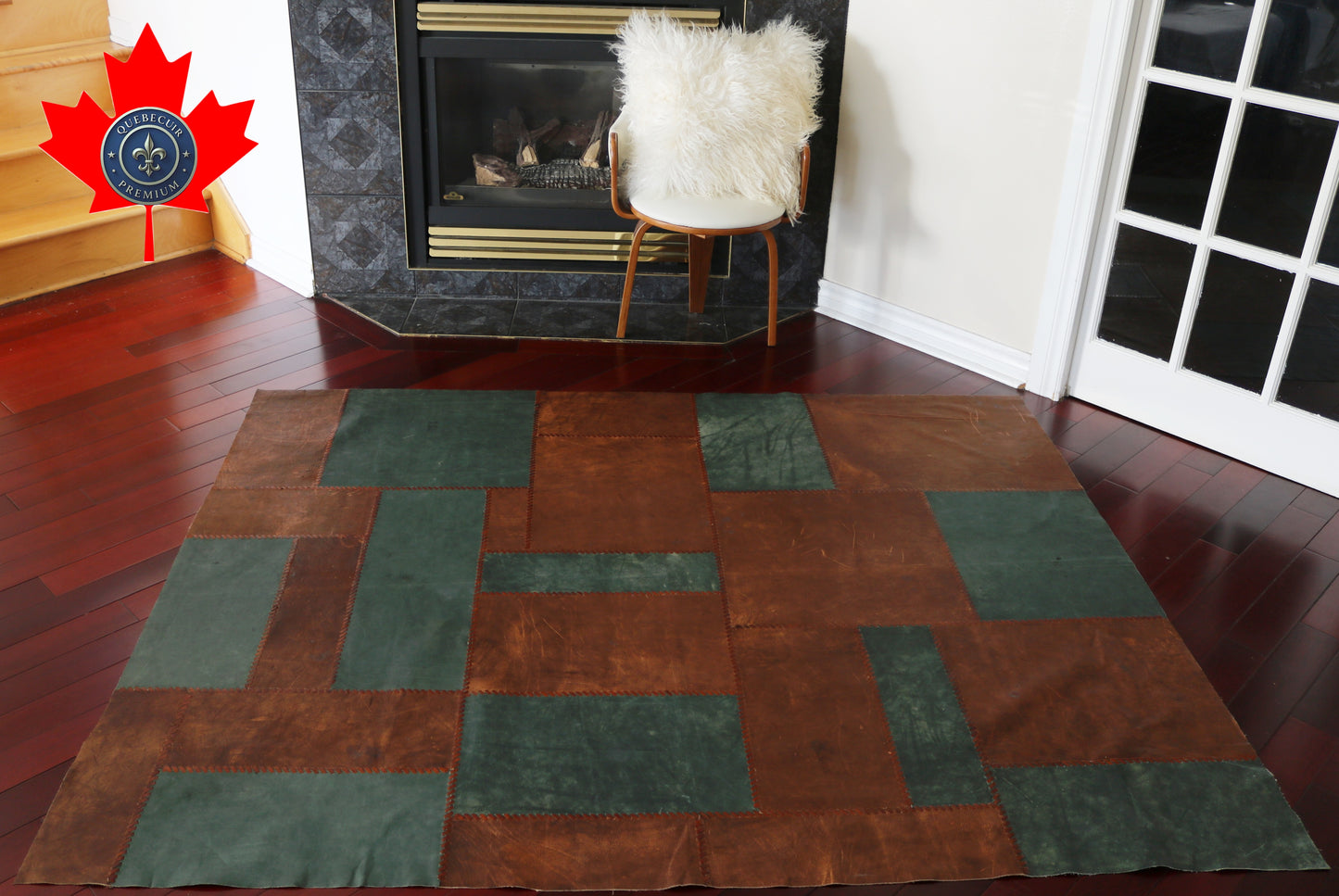 99467 Cowhide rug Patchwork Collection Quebecuir Premium
