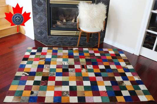 99474  Cowhide rug Patchwork Collection Quebecuir Premium