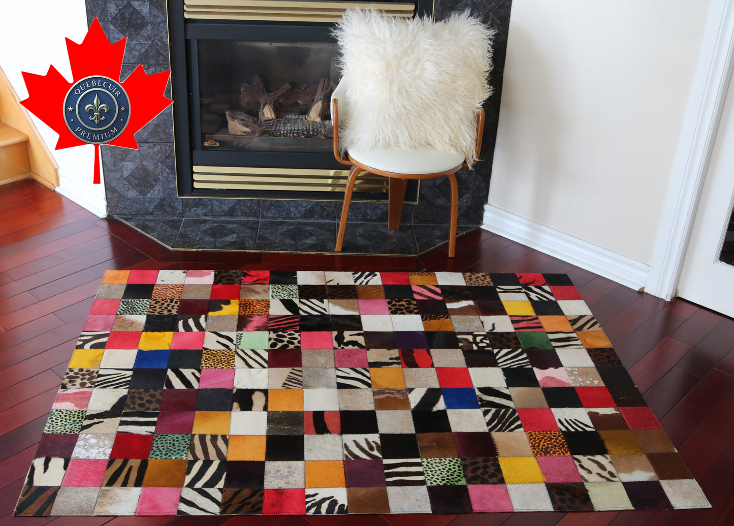 99480  Cowhide rug Patchwork Collection Quebecuir Premium