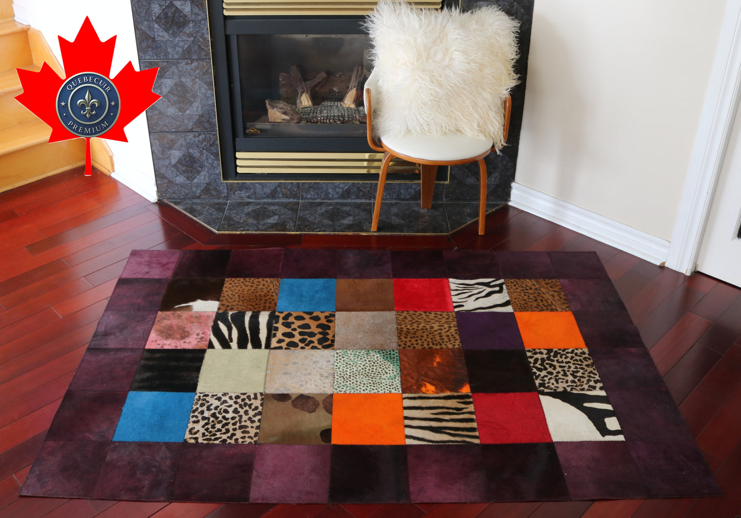 99481  Cowhide rug Patchwork Collection Quebecuir Premium