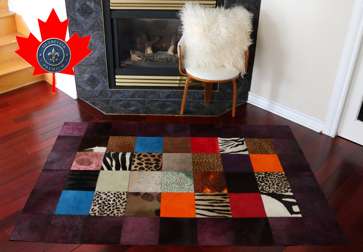 99481  Cowhide rug Patchwork Collection Quebecuir Premium