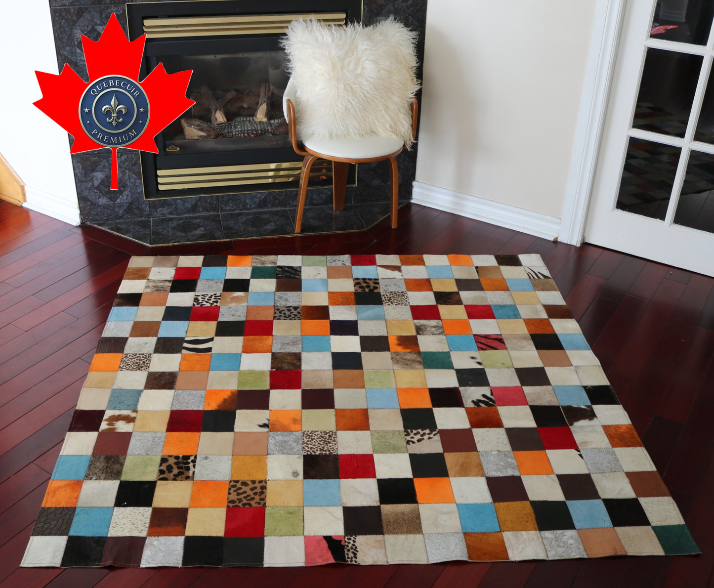 99485  Cowhide rug Patchwork Collection Quebecuir Premium