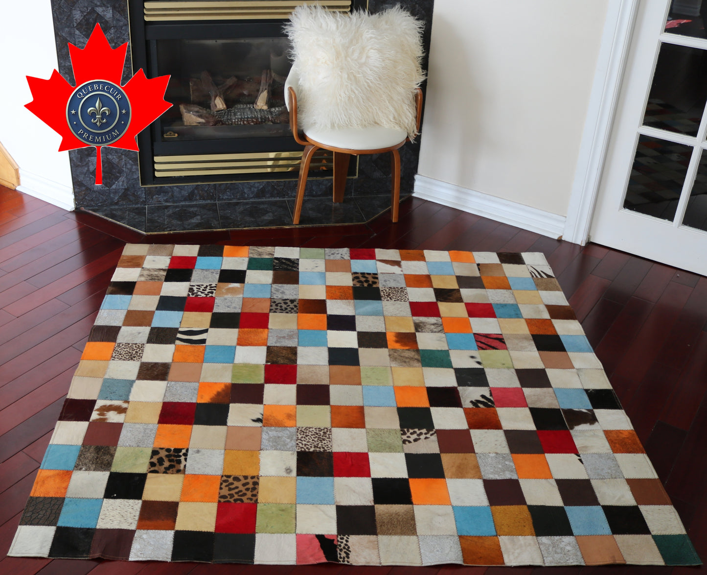 99485  Cowhide rug Patchwork Collection Quebecuir Premium