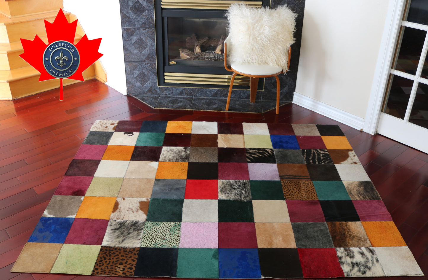 99486  Cowhide rug Patchwork Collection Quebecuir Premium