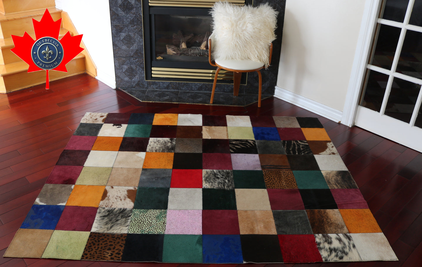 99486  Cowhide rug Patchwork Collection Quebecuir Premium