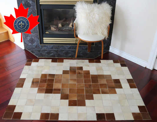 99487  Cowhide rug Patchwork Collection Quebecuir Premium