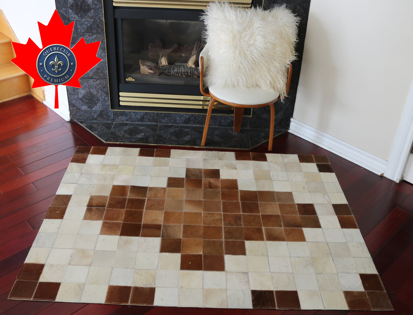 99487  Cowhide rug Patchwork Collection Quebecuir Premium
