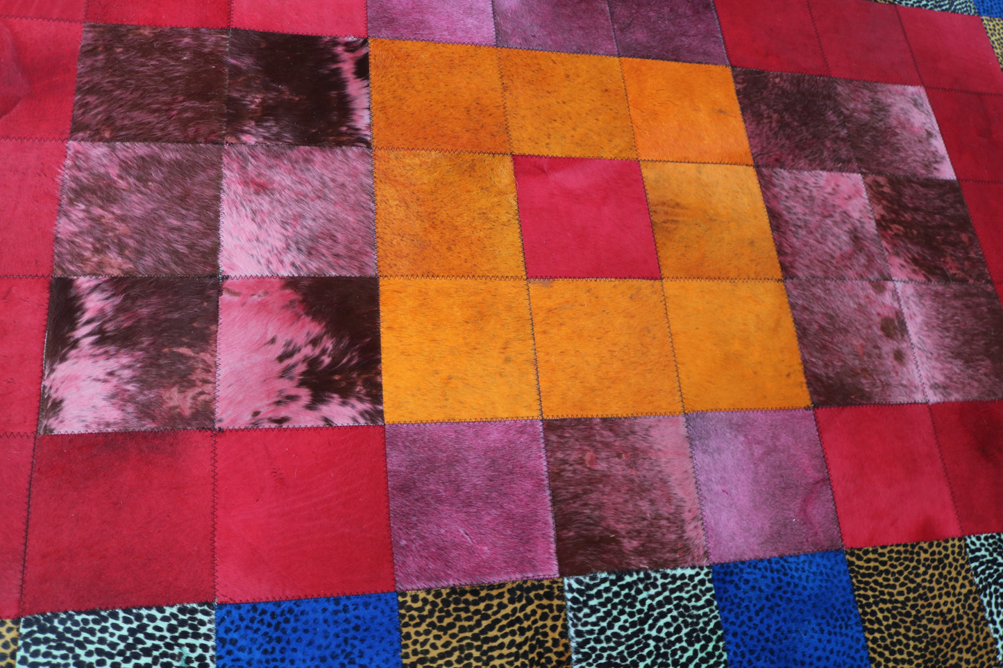 99488 Cowhide rug Patchwork Collection Quebecuir Premium