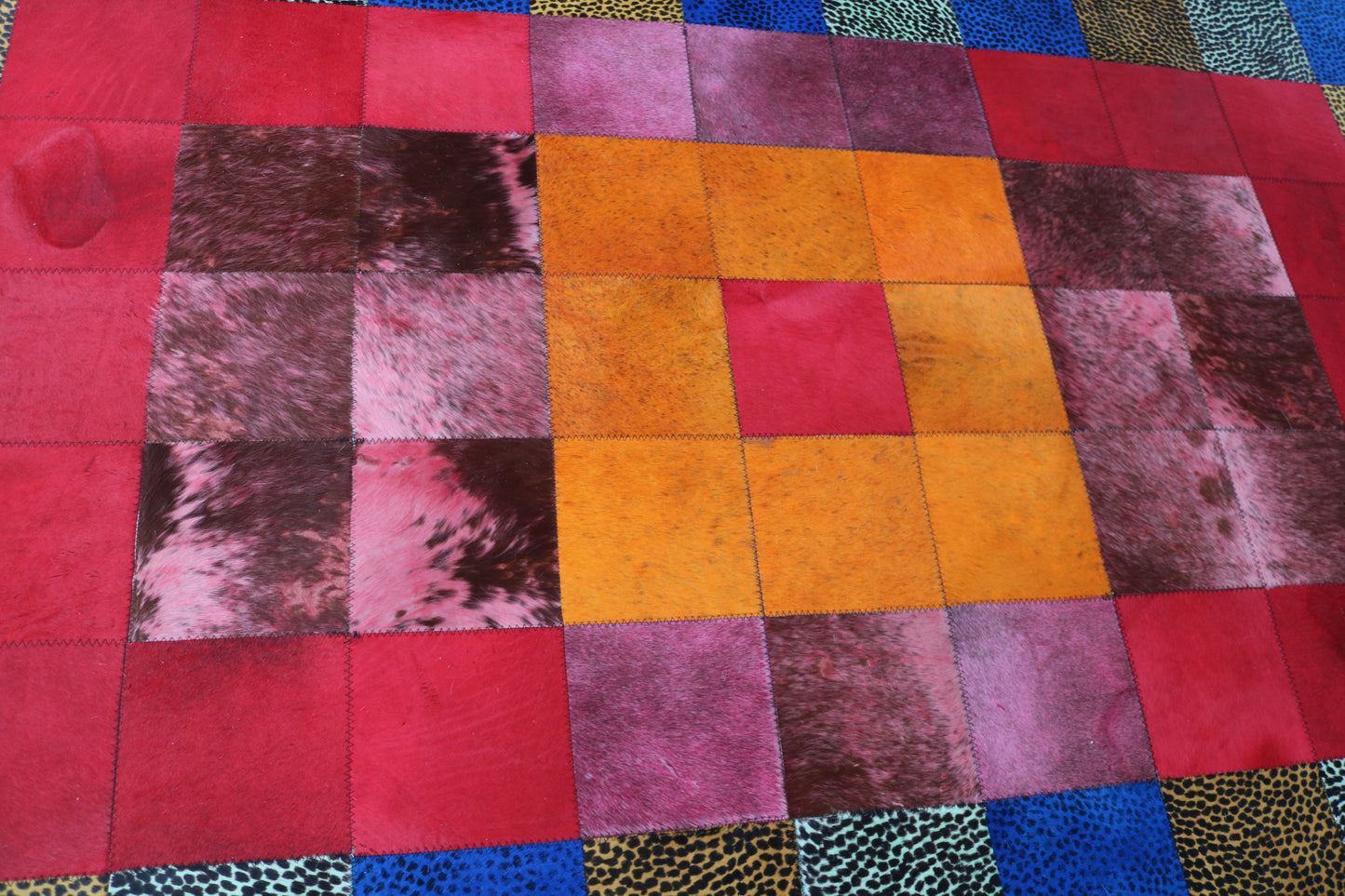 99488 Cowhide rug Patchwork Collection Quebecuir Premium