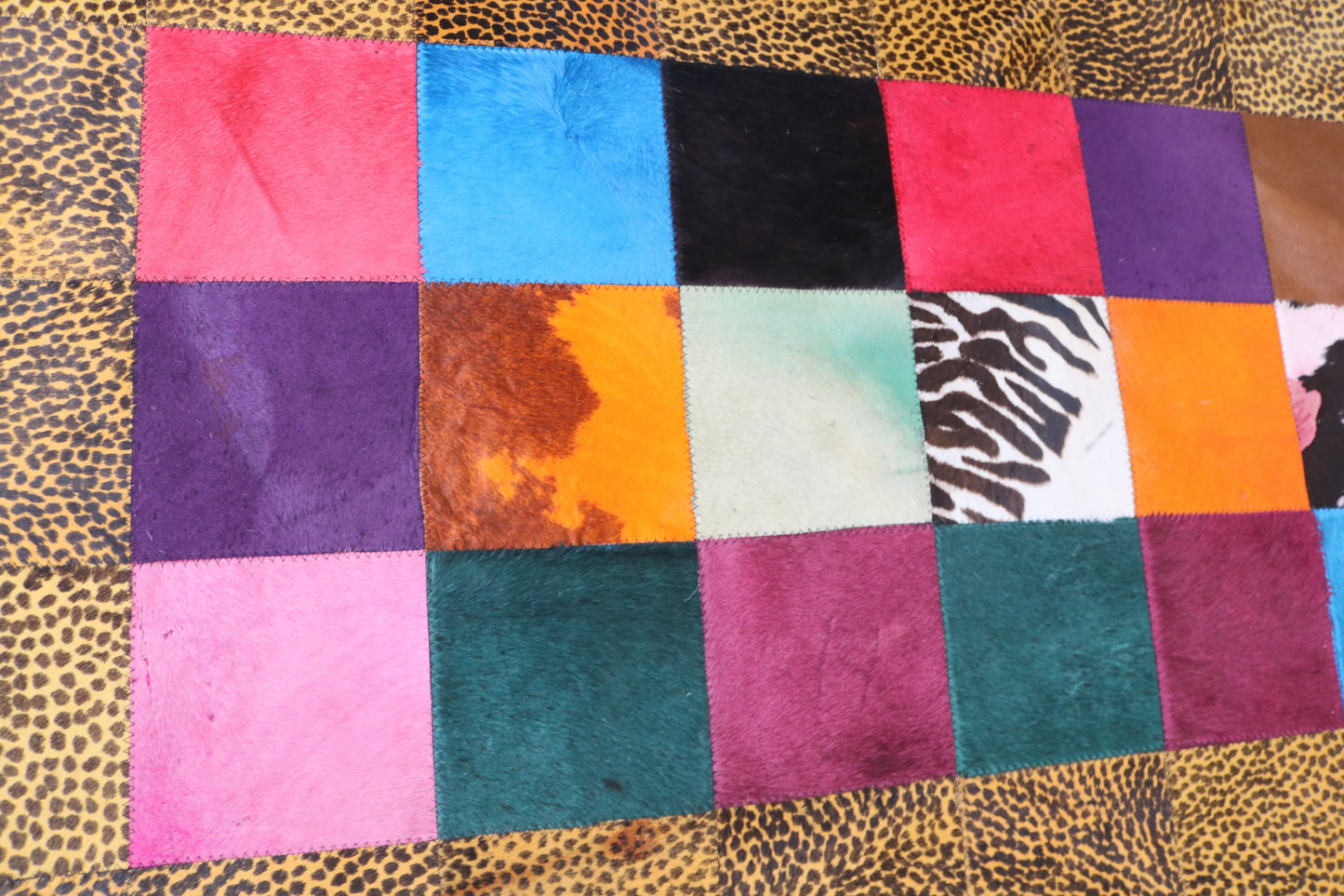 99489 Cowhide rug Patchwork Collection Quebecuir Premium