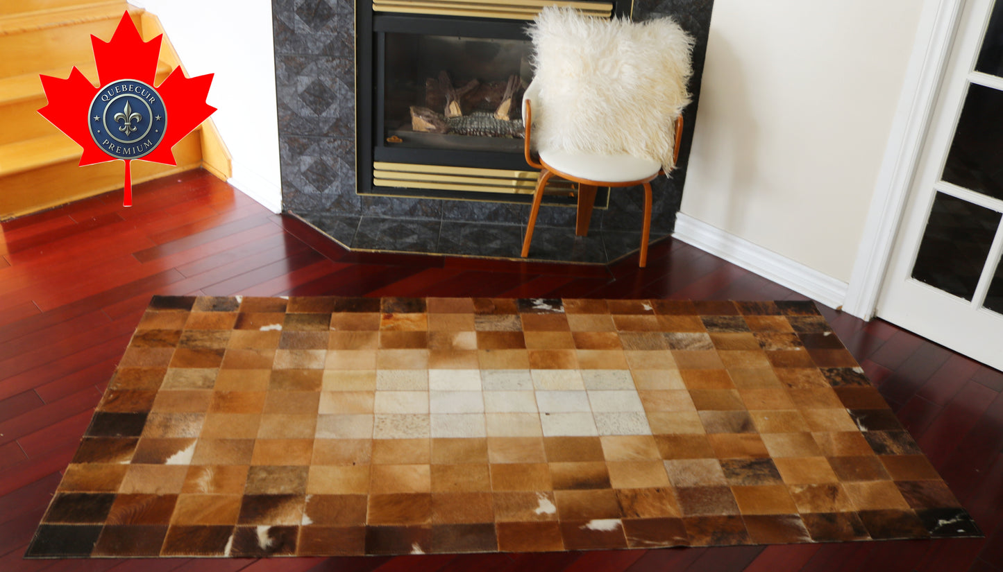 99490 Cowhide rug Patchwork Collection Quebecuir Premium