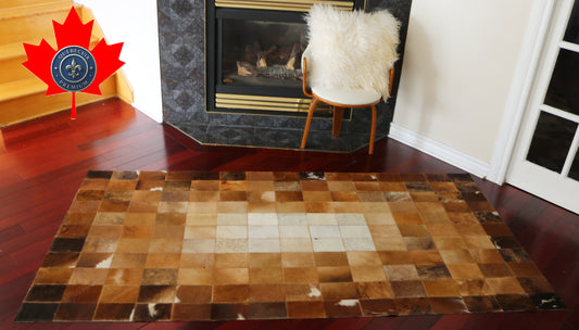99490 Cowhide rug Patchwork Collection Quebecuir Premium