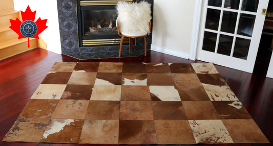 99491 Cowhide rug Patchwork Collection Quebecuir Premium