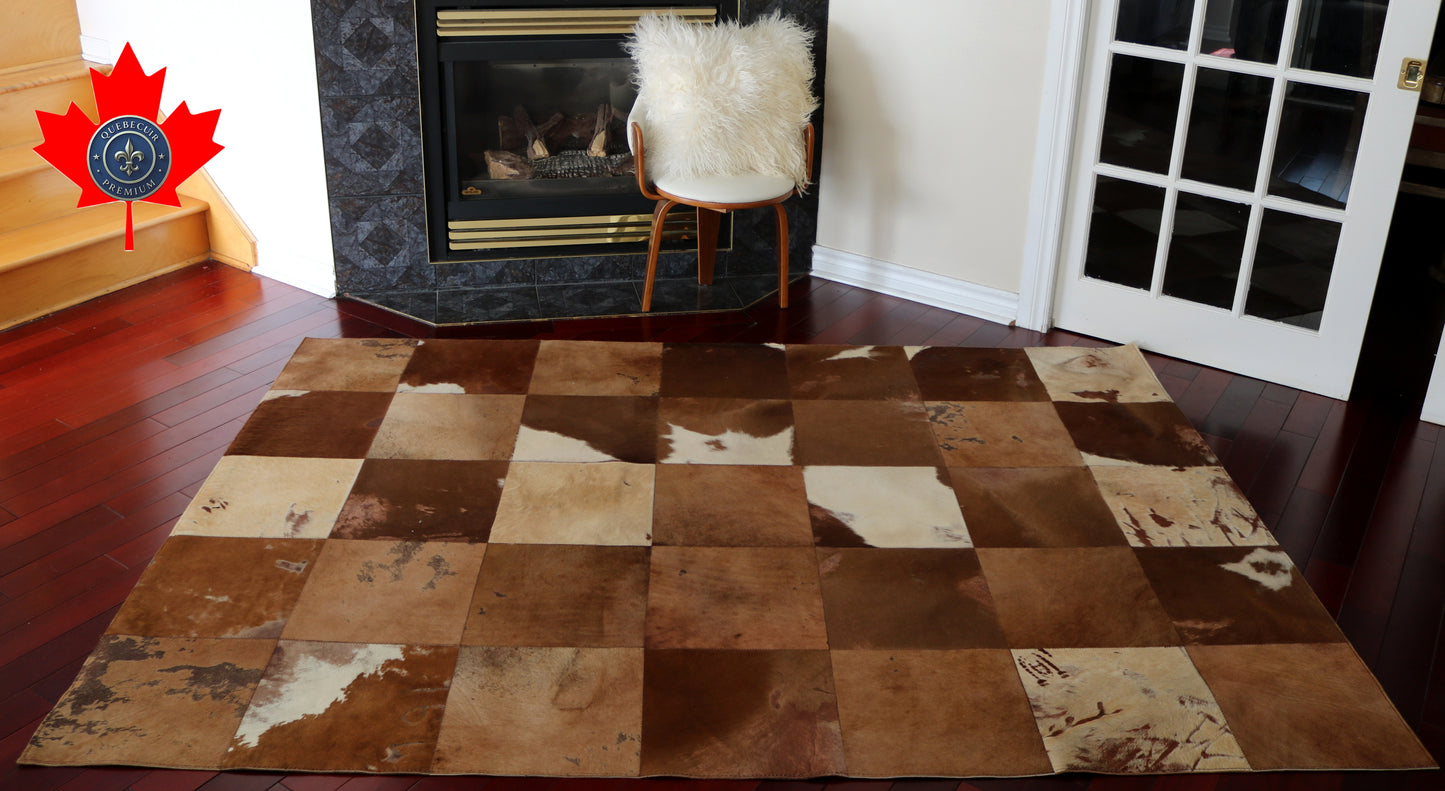 99491 Cowhide rug Patchwork Collection Quebecuir Premium