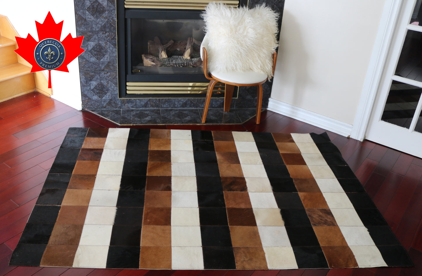 99492 Cowhide rug Patchwork Collection Quebecuir Premium