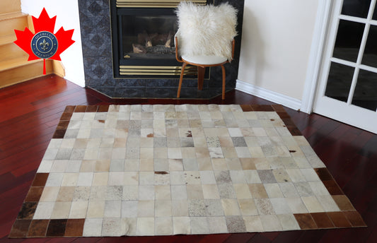 99493 Cowhide rug Patchwork Collection Quebecuir Premium