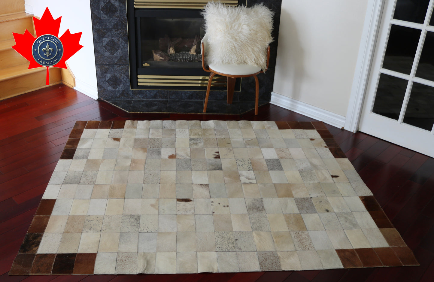 99493 Cowhide rug Patchwork Collection Quebecuir Premium