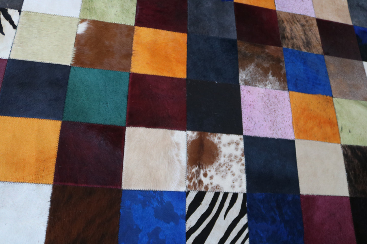 99498 Cowhide rug Patchwork Collection Quebecuir Premium