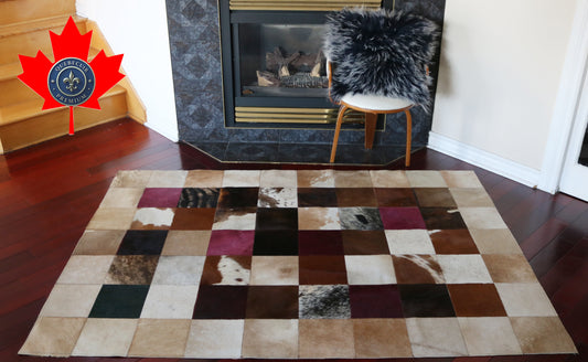 99500 Cowhide rug Patchwork Collection Quebecuir Premium