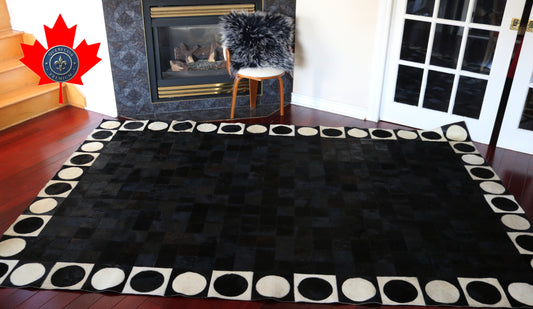 99502 Cowhide rug Patchwork Collection Quebecuir Premium