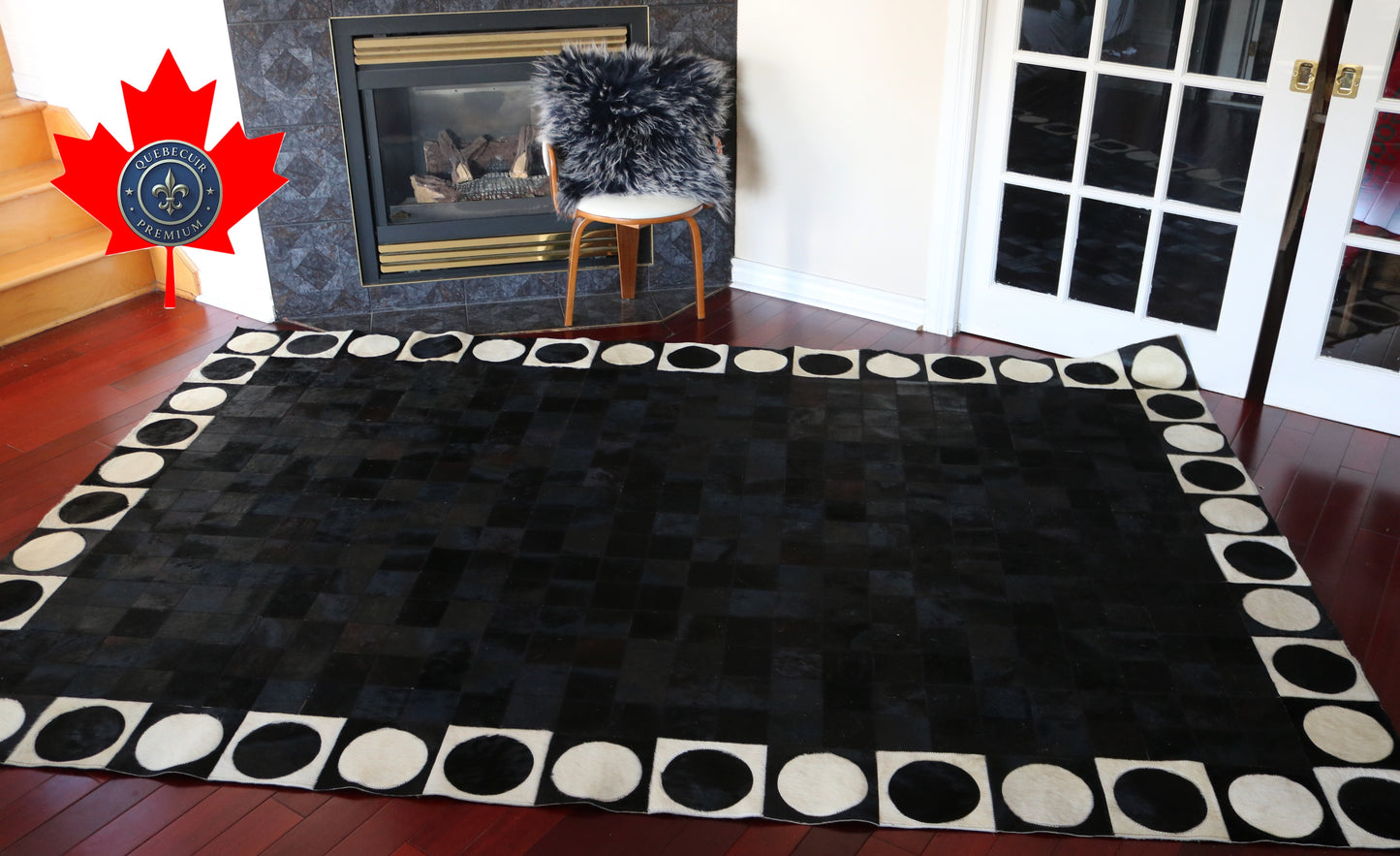 99502 Cowhide rug Patchwork Collection Quebecuir Premium