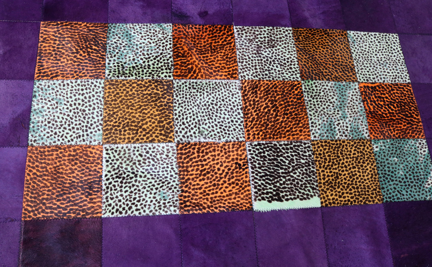 99505 Cowhide rug Patchwork Collection Quebecuir Premium