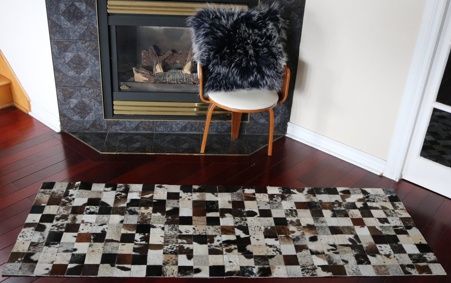 99516 Cowhide rug Patchwork Collection Quebecuir Premium RUNNER