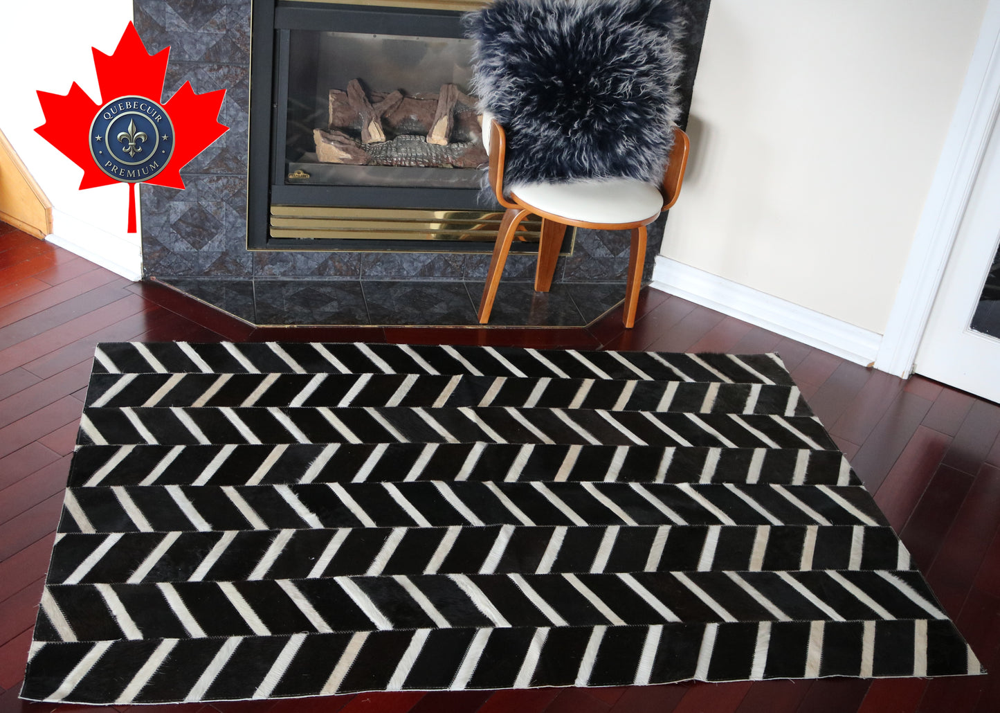 99518 Cowhide rug Patchwork Collection Quebecuir Premium