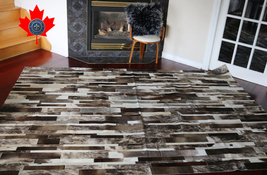 99519 Cowhide rug Patchwork Collection Quebecuir Premium SUPER BIG SIZE XXXL