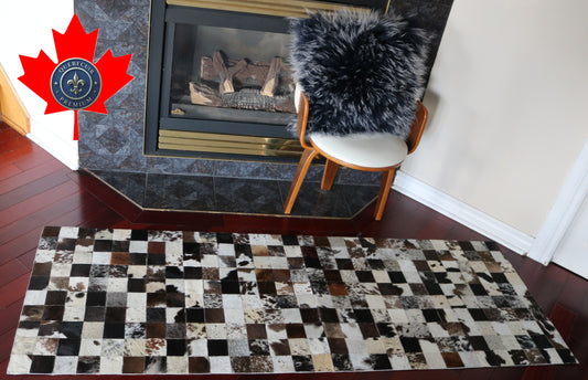 99520 Cowhide rug Patchwork Collection Quebecuir Premium RUNNER
