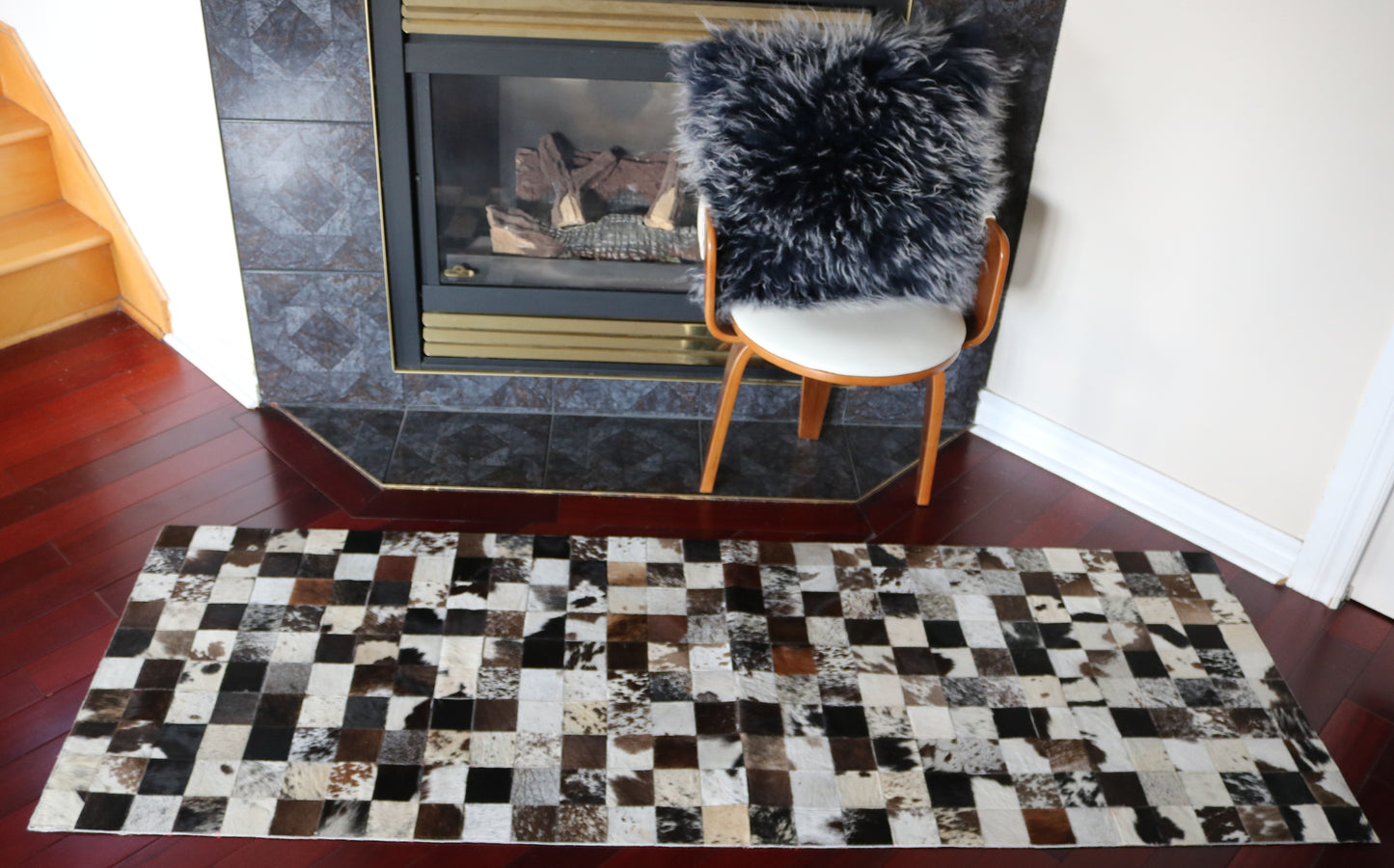 99520 Cowhide rug Patchwork Collection Quebecuir Premium RUNNER