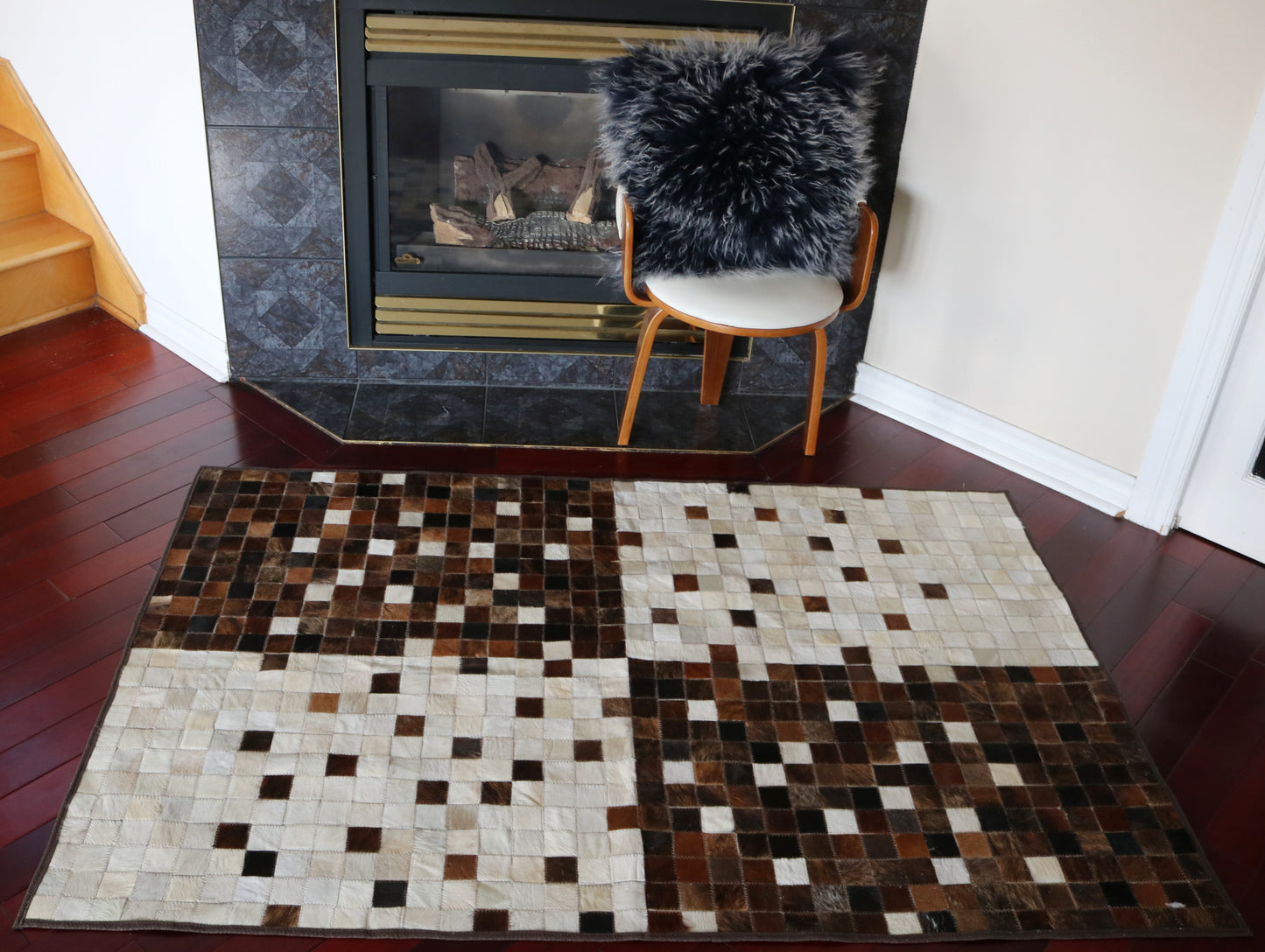 99521 Cowhide rug Patchwork Collection Quebecuir Premium