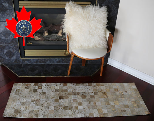99522 Cowhide rug Patchwork Collection Quebecuir Premium RUNNER