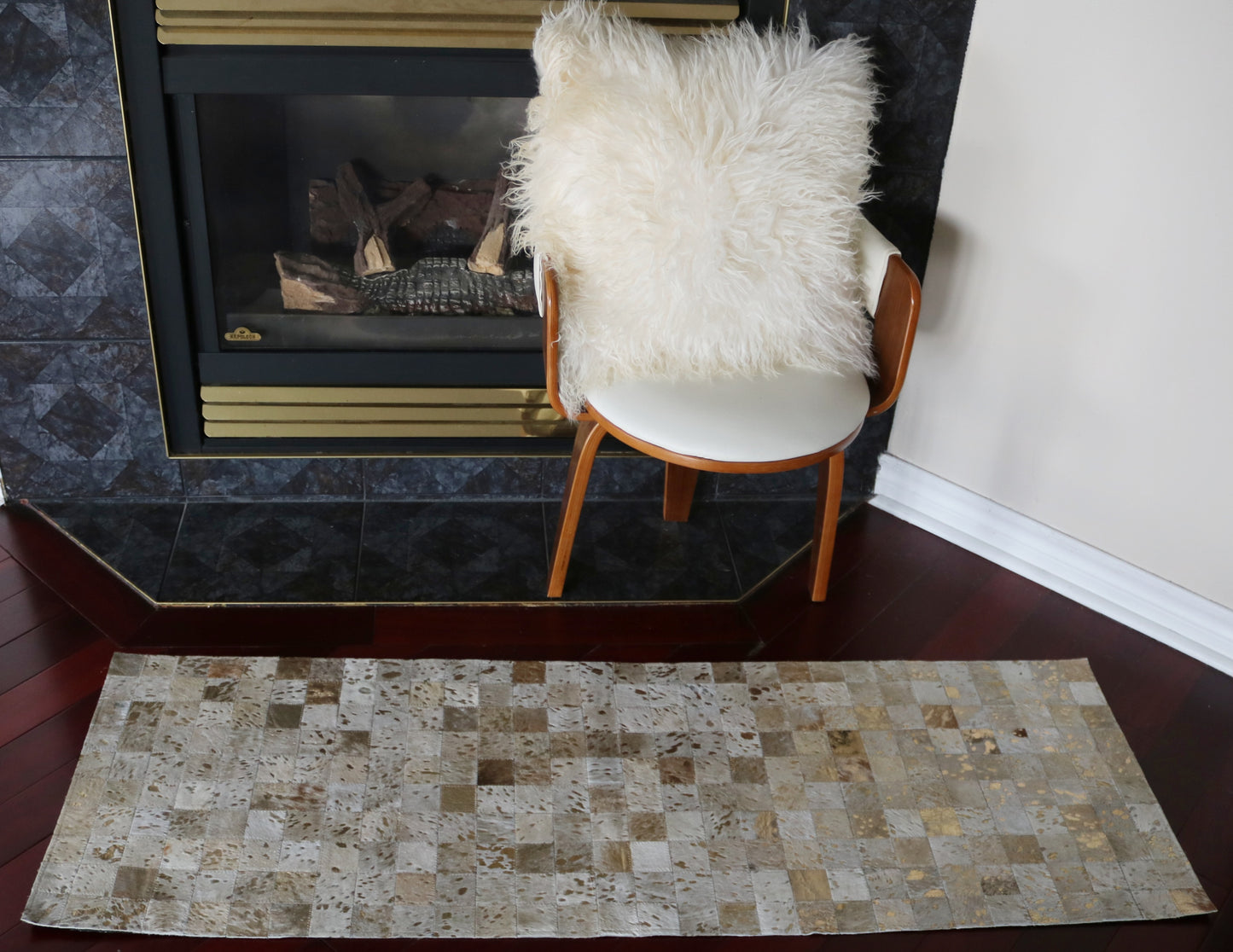 99522 Cowhide rug Patchwork Collection Quebecuir Premium RUNNER