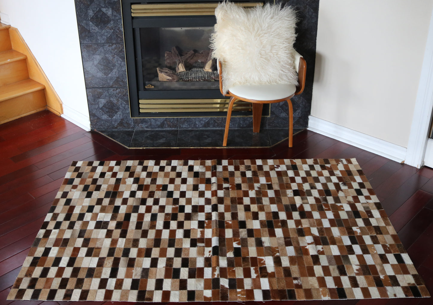 99523 Cowhide rug Patchwork Collection Quebecuir Premium