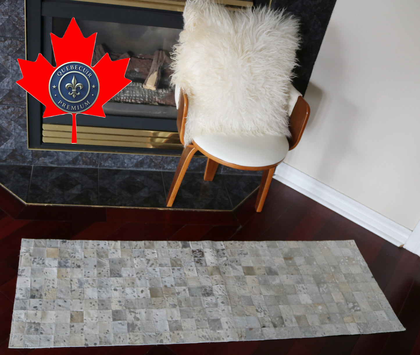 99524 Cowhide rug Patchwork Collection Quebecuir Premium