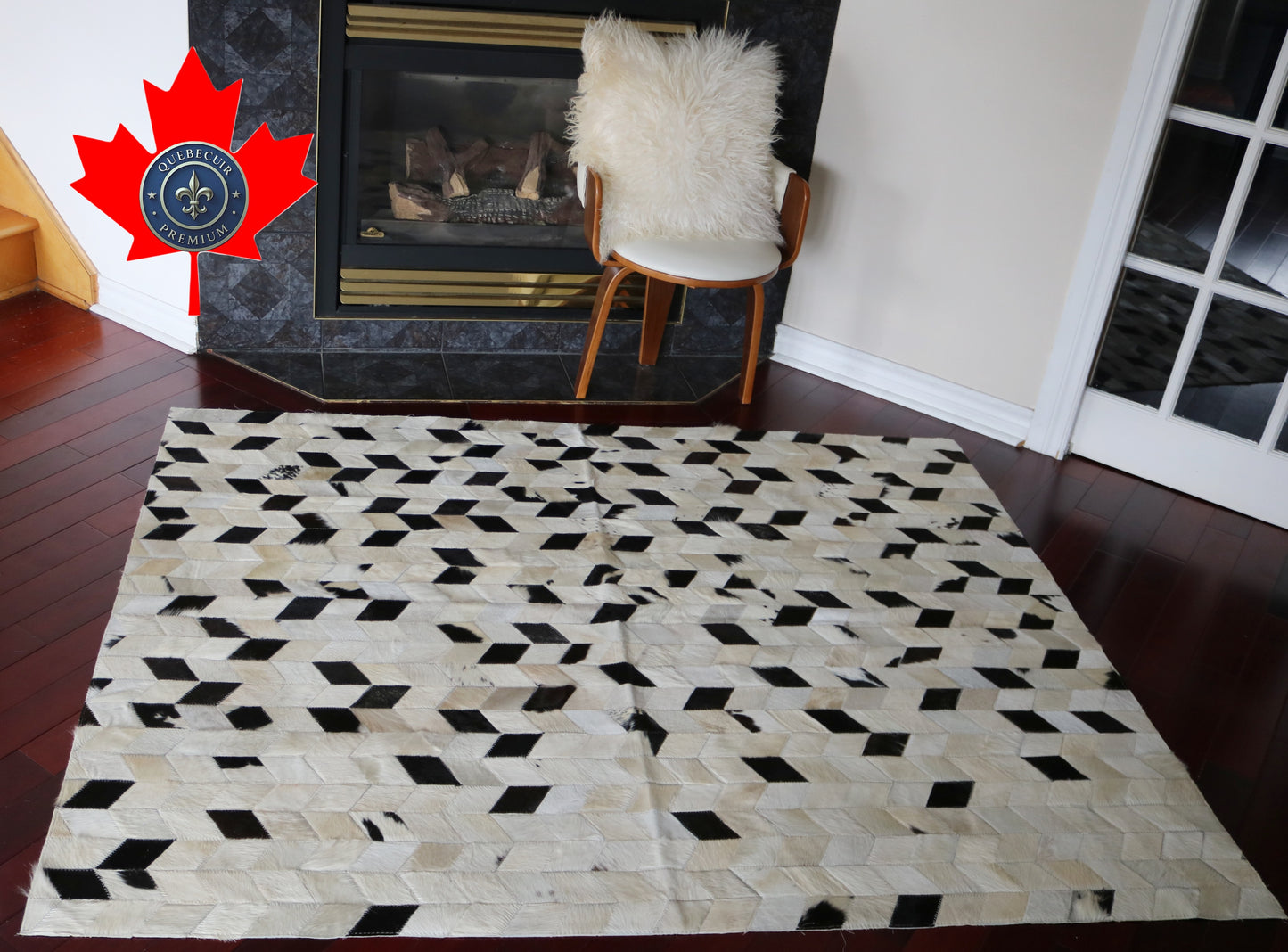 99525 Cowhide rug Patchwork Collection Quebecuir Premium