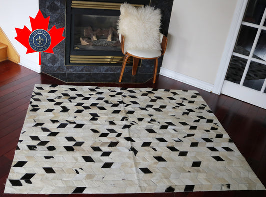 99525 Cowhide rug Patchwork Collection Quebecuir Premium