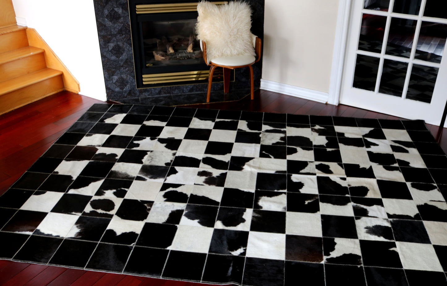 99526 Cowhide rug Patchwork Collection Quebecuir Premium SUPER BIG SIZE XXXL