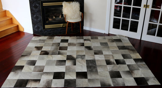 99527 Cowhide rug Patchwork Collection Quebecuir Premium SUPER BIG SIZE XXXL
