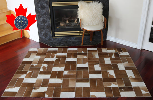 99528 Cowhide rug Patchwork Collection Quebecuir Premium