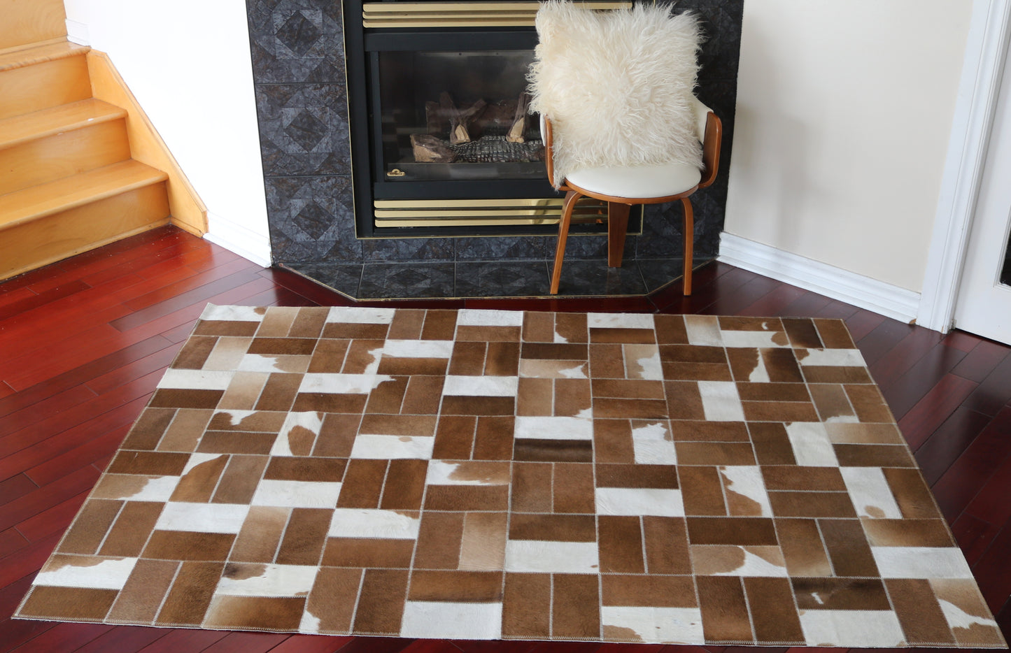 99528 Cowhide rug Patchwork Collection Quebecuir Premium