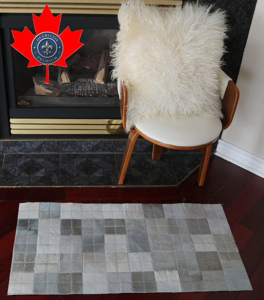99528 Cowhide rug Patchwork Collection Quebecuir Premium RUNNER