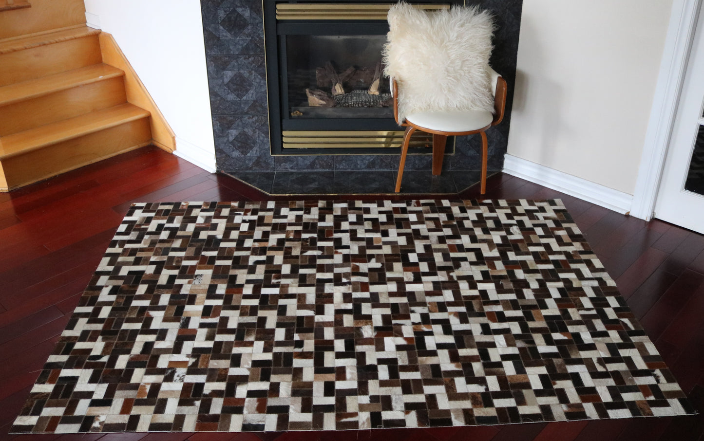 99530 Cowhide rug Patchwork Collection Quebecuir Premium
