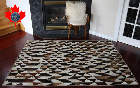 99532 Cowhide rug Patchwork Collection Quebecuir Premium